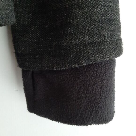 BENCH Moto Biker Full Zip Jacket Woven Fabric Fleece Lined Grey Sz M Flawed - Picture 12 of 16